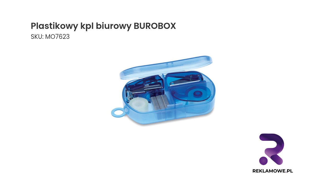 Plastikowy kpl biurowy BUROBOX Komplet biurowy BUROBOX z tworzywa sztucznego