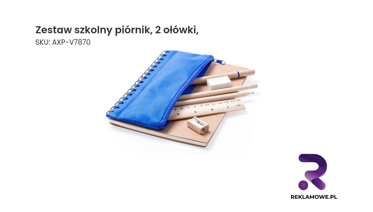 Zestaw szkolny zawierający piórnik i dwa ołówki