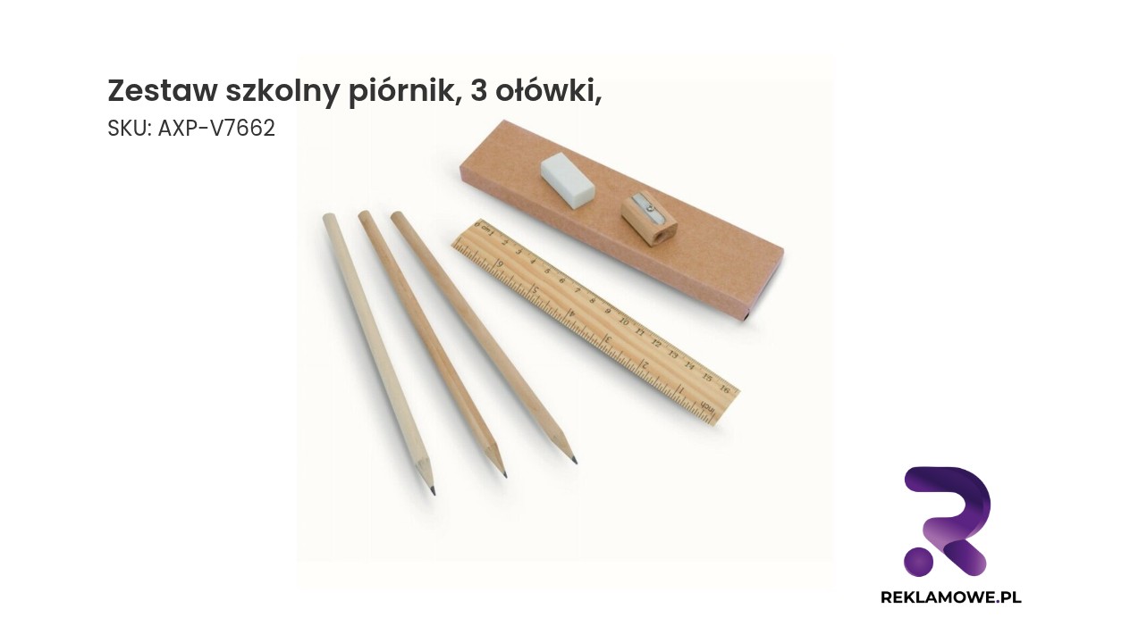Zestaw szkolny z piórnikiem i trzema ołówkami
