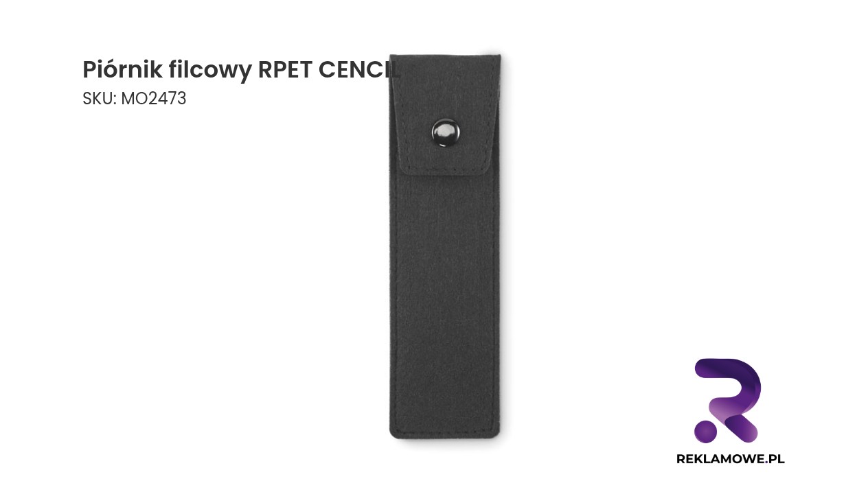 Piórnik filcowy RPET CENCIL – ekologiczny piórnik na przybory szkolne i biurowe