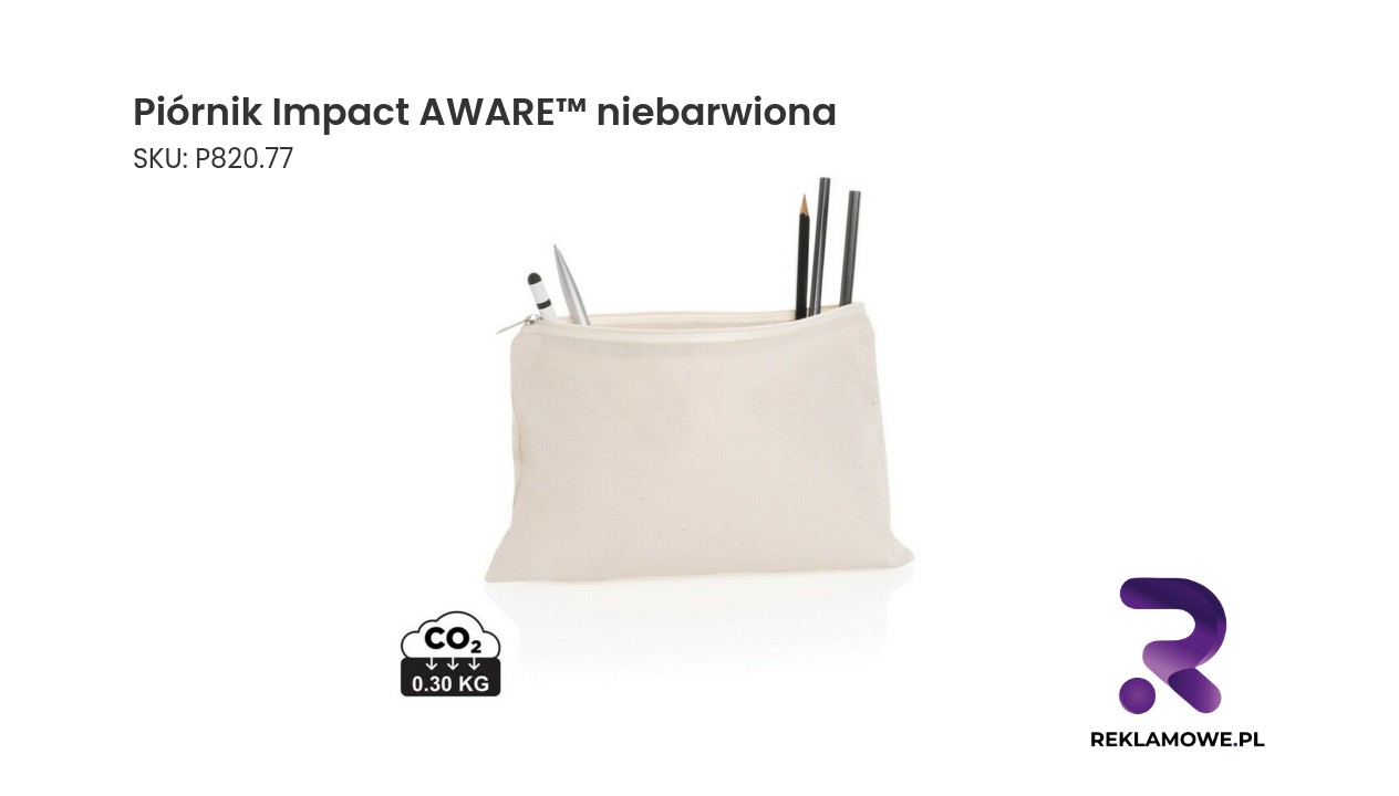 Ekologiczny piórnik Impact AWARE niebarwiony