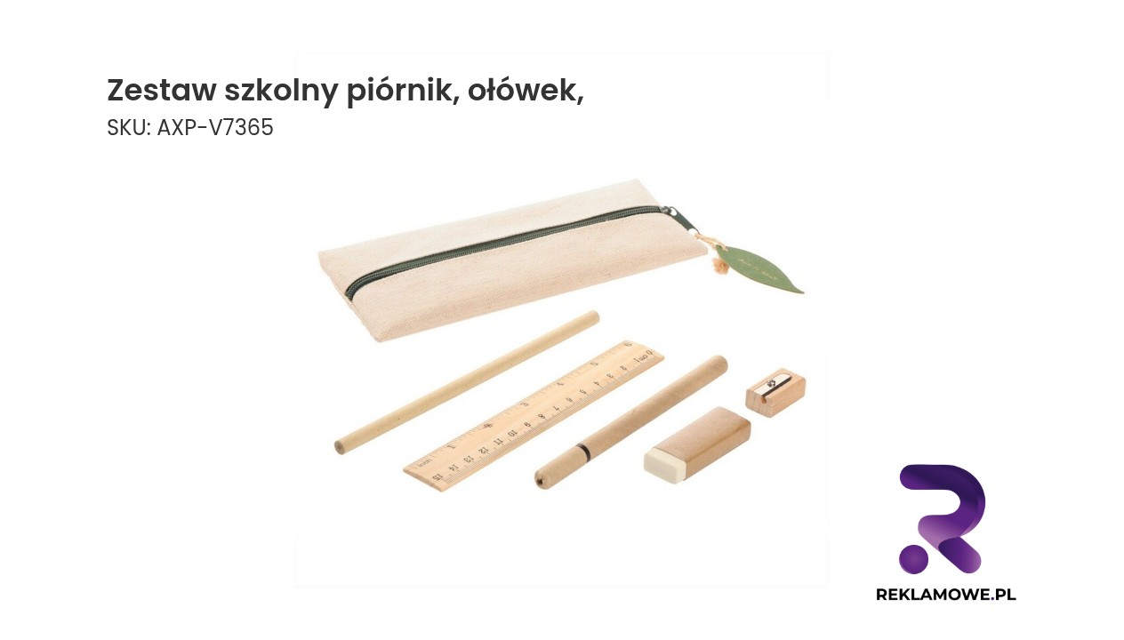 Zestaw szkolny zawierający piórnik i ołówek