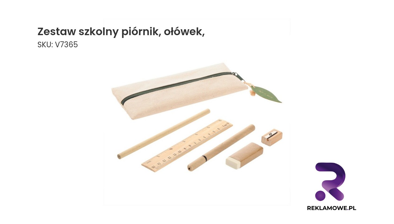 Zestaw szkolny zawierający piórnik i ołówek